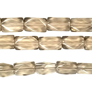 SMOKY GLASS QUARTZ FACETED CUTTING NUGGET 8X14MM